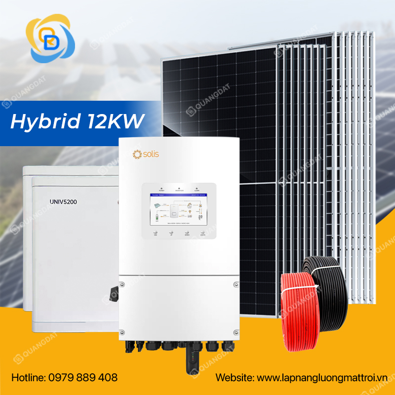 Lắp năng lượng mặt trời 12kw