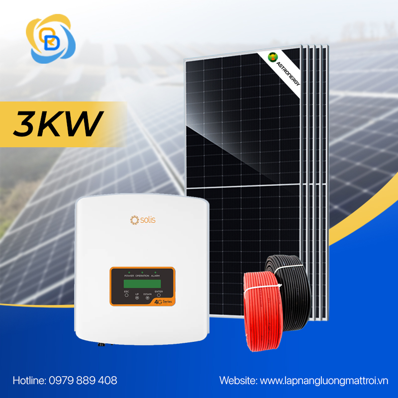 Trọn gói lắp đặt năng lượng mặt trời 3kw