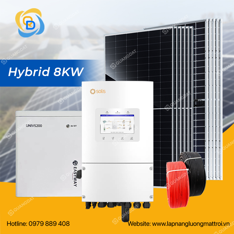 Lắp năng lượng mặt trời 8kw